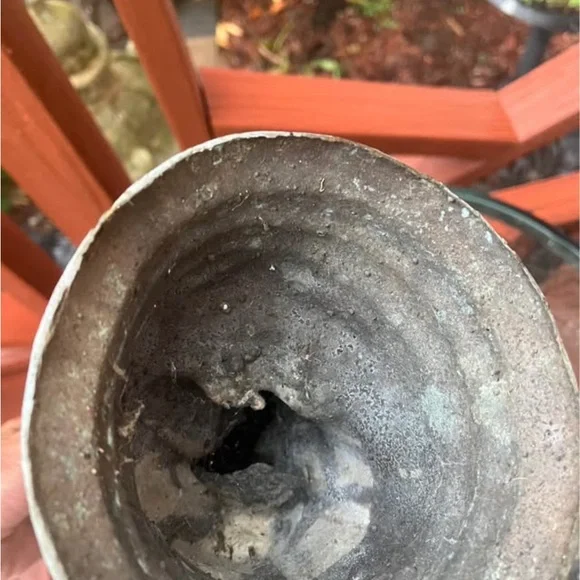 Antique Bronze  look Sculpture - Verdigris Finish - Picture 6 of 8